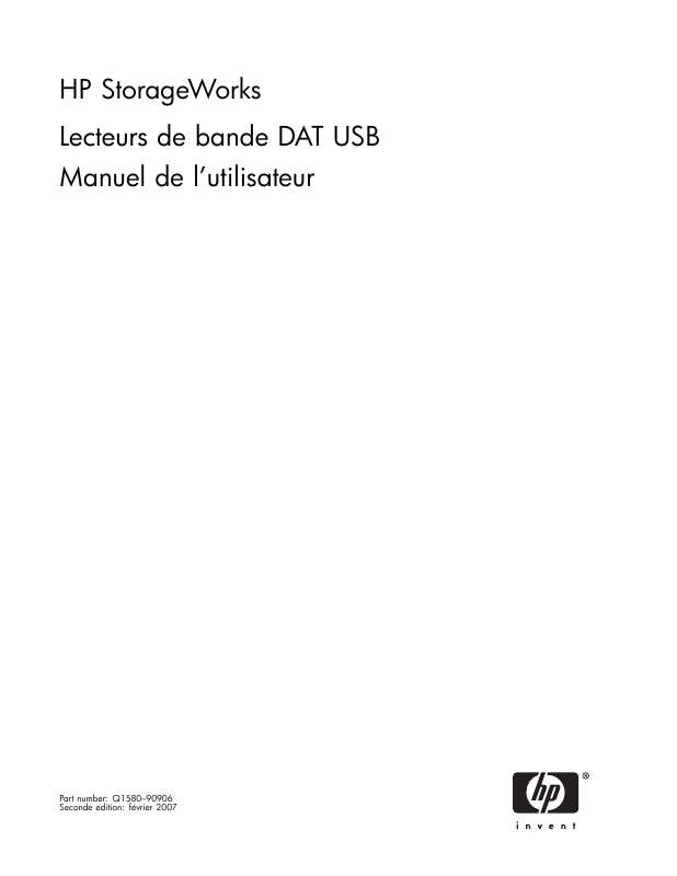 Notice HP STORAGEWORKS DAT 24 USB TAPE DRIVE autres Trouver une